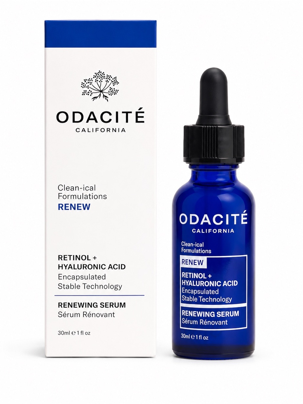 Odacité Retinol + Hyaluronic Acid Renewing Serum 30ml NEW Clean Beauty